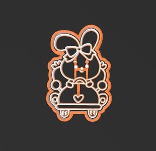 Easter bunny, cookie cutter