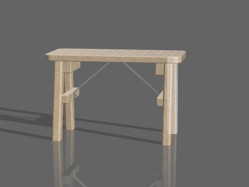 Wood Step Stool in Oak
