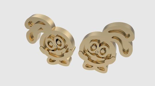 Bunny Animation Hare Earrings 3D print