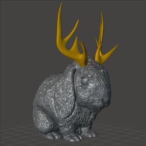 rabbit with horns