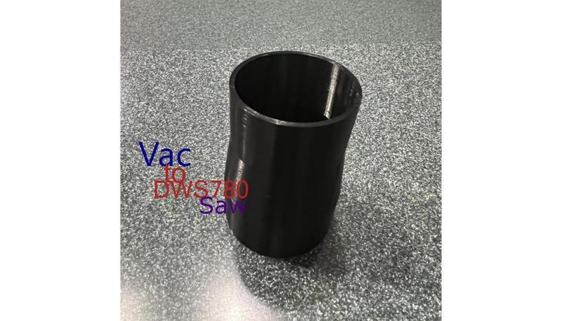Vac Hose to DeWalt Sliding Miter Saw (DWS780) Adaptor