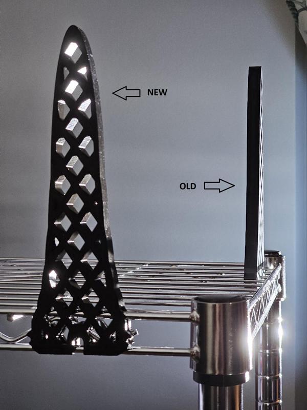 New wire shelving backstop clip