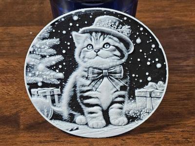 Christmas Kitten - Coaster