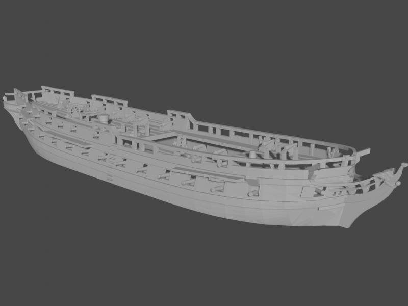 DK Danish 5th rate Pærlen (38 guns), 1804-46 AOA-DK-2