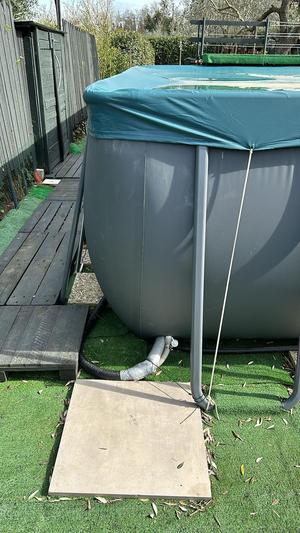 Intex swimming pool adapter to a rubber hose