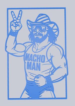 WWF WWE Randy Savage Macho Man stencil