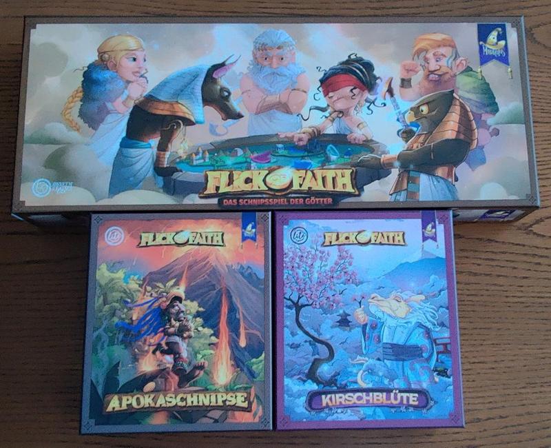 Flick of Faith + Expansions - Board Game Insert - Sleeved Cards
