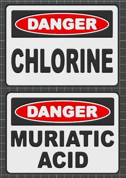 Chlorine and Acid Sign