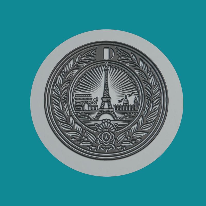 Paris, France Print Model Paris, France Medallion Paris, France Wall Decor
