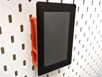 Raspberry Pi Touch Display 2 (5-inch) IKEA Skadis Mount [Portrait]