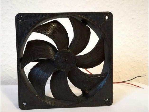 standard 120mm fan with two blade designs