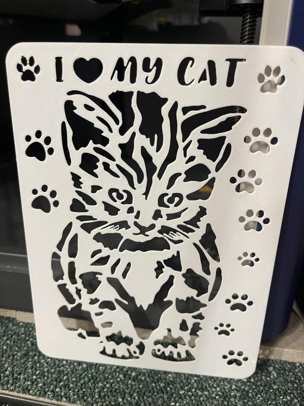 I love my Cat Template Stencil for draw and paint