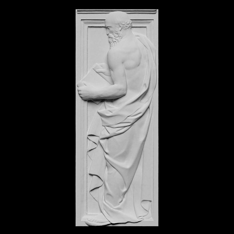 Cloaked old man with a scroll, prophet?