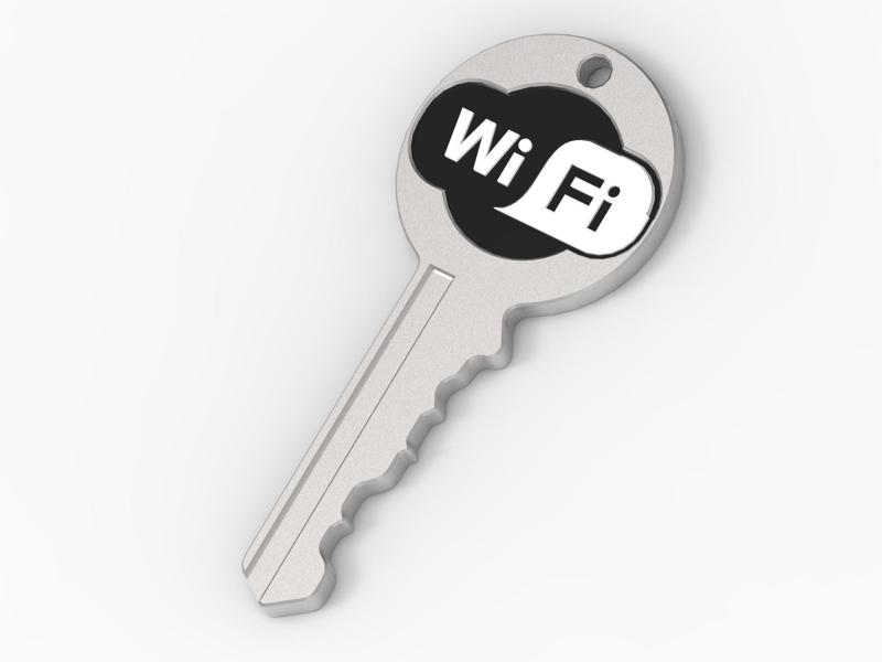 Wi-Fi Key with NFC and Magnet