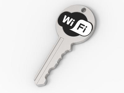 Wi-Fi Key with NFC and Magnet