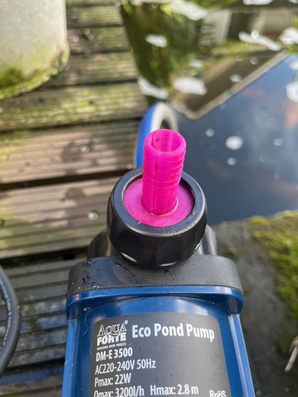 Pump to garden hose 30mm to 14mm