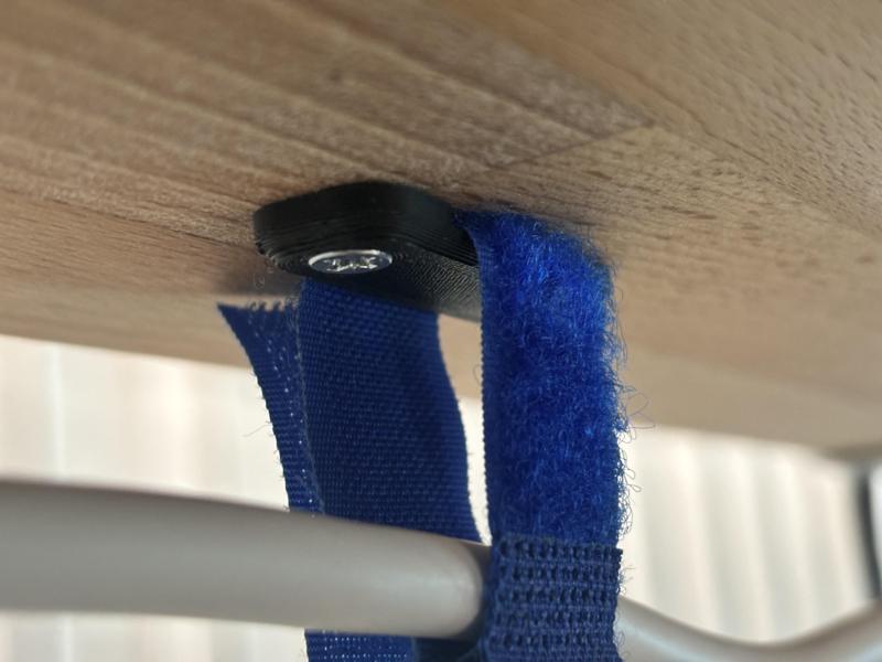 Velcro cable tie base