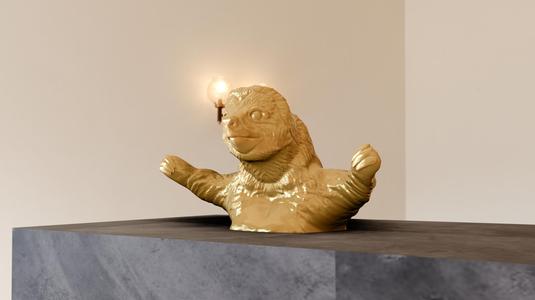 sloth head bust statue stl