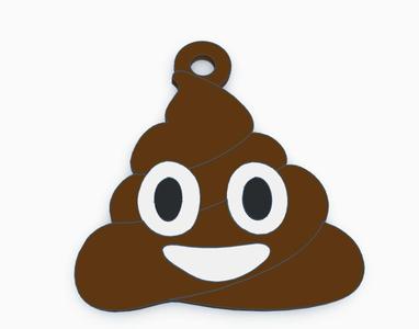 poop emoji keychain