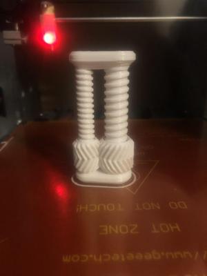 Herringbone Screw Fidget Printed Assembled