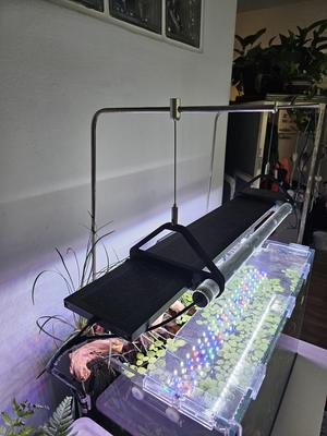 soporte pantalla acuario + tubo sera