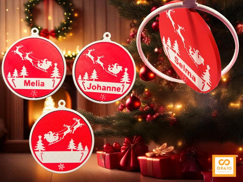Spinning Christmas Ornament 2 – Add your own name