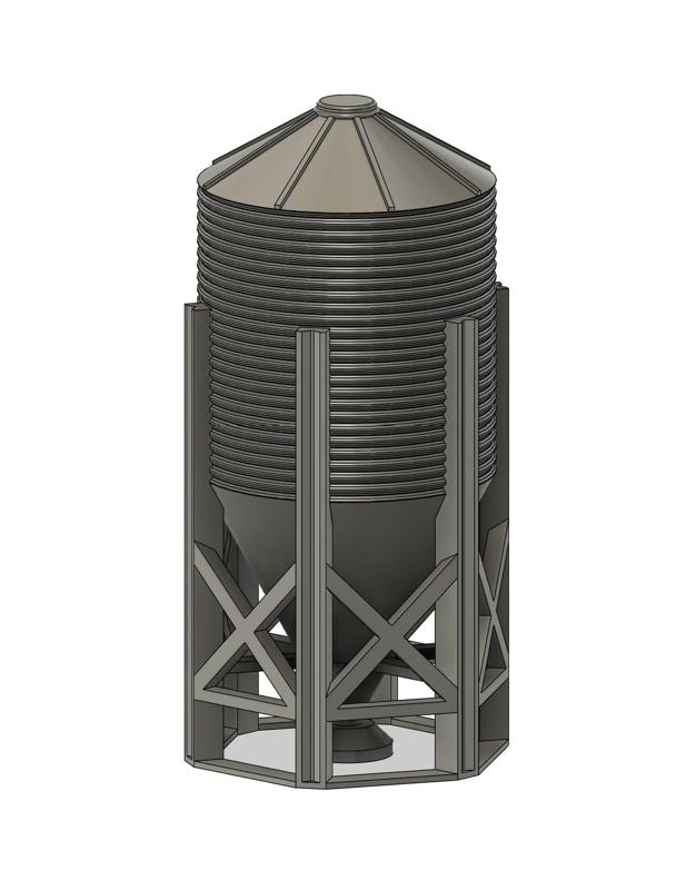 Hopper Bin - 400 Bushel Über Stack • 1:64 Scale
