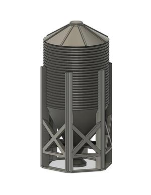 Hopper Bin - 400 Bushel Über Stack • 1:64 Scale
