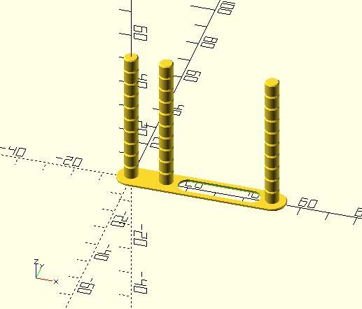 Parametric retraction test pillars