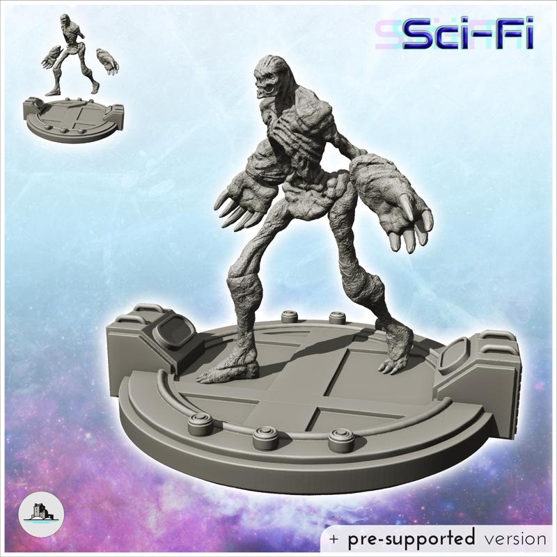 Alien zombie creature with large hands (3) - SF SciFi wars future apocalypse post-apo wargaming wargame