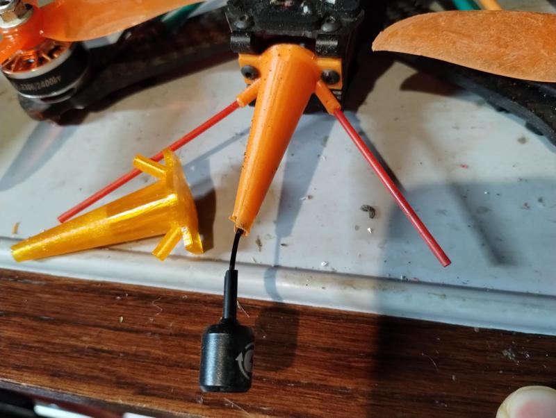 Rear Antenna Mount for Armattan Chameleon TI Quadcopter with HDZero VTX and TBS Tango RX