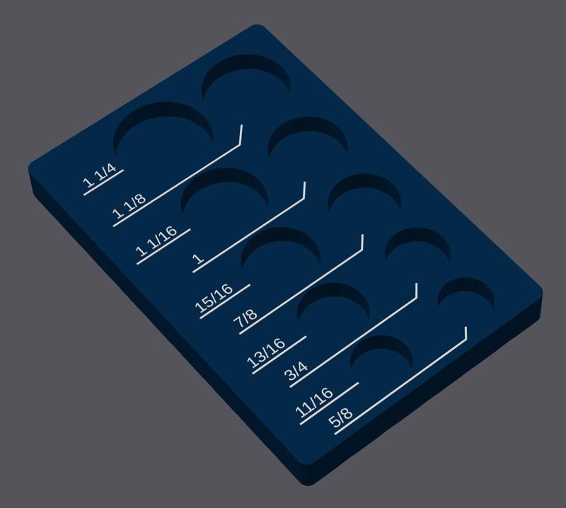 Craftsman 1/2" Socket Set Organizer – SAE [Gridfinity]