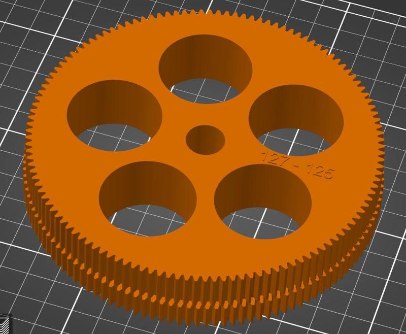 Doppelzahnrad 125-127 für Bernardo P600G, Double gear 125-127 for Bernardo P600G