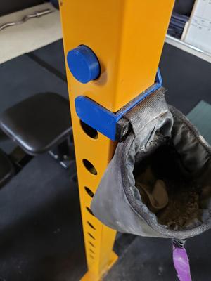 Gym rack chalk bag holder