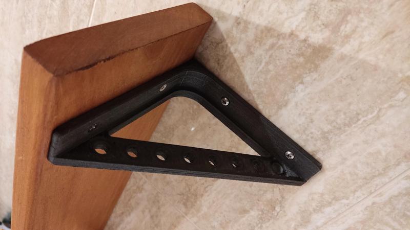 Strong console for rack or shelf with hooks