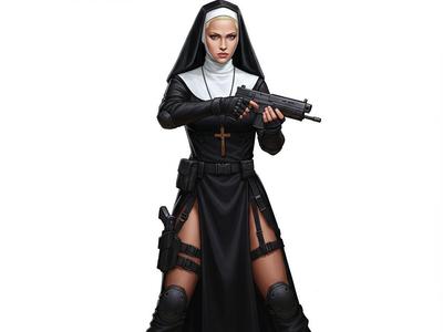 Action Nun – John Wick Style Action Figure
