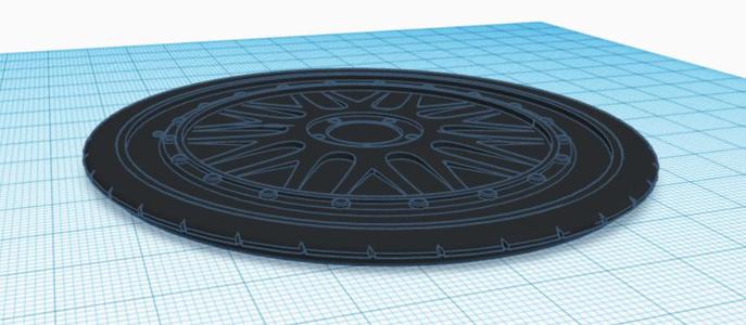 caja de forma de llanta