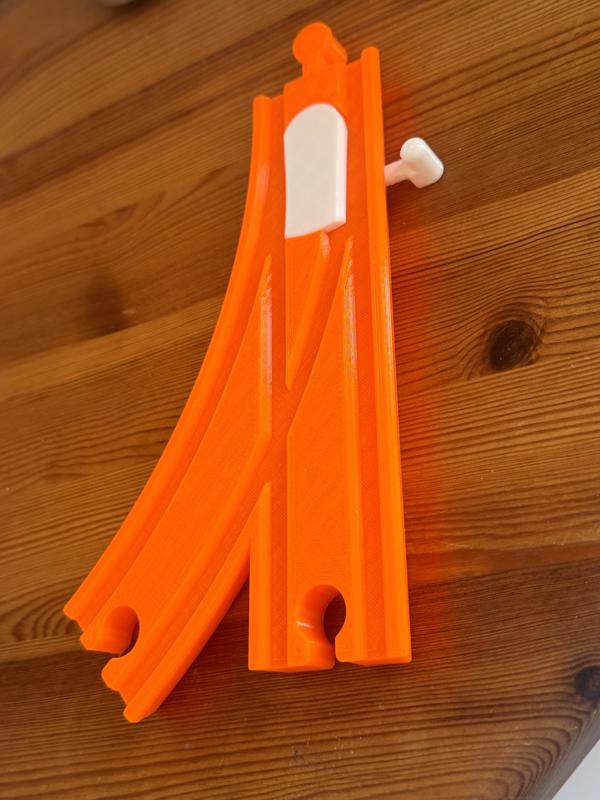 Weiche mit verstärktem Betätigungshebel für Brio und Ikea Lillabo