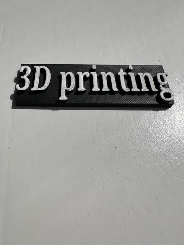 3D printing tag