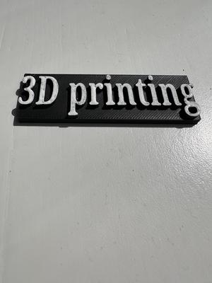 3D printing tag