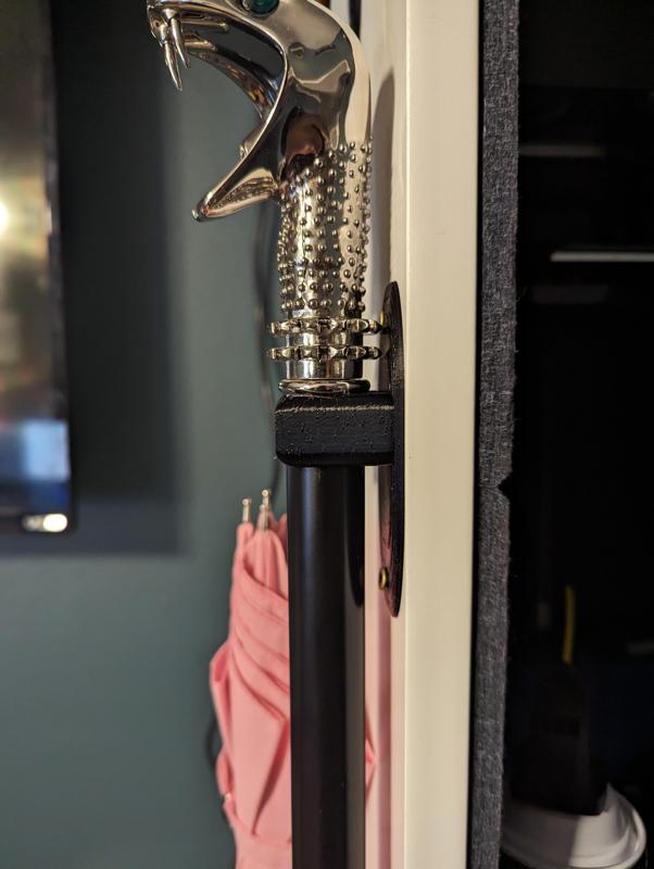 Lucius Malfoy's Cane Wand Wall Hanger