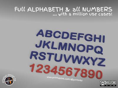 Full ALPHABET & NUMBERS