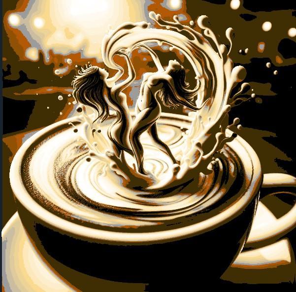 Kacupcino by AI "Filament Painting"