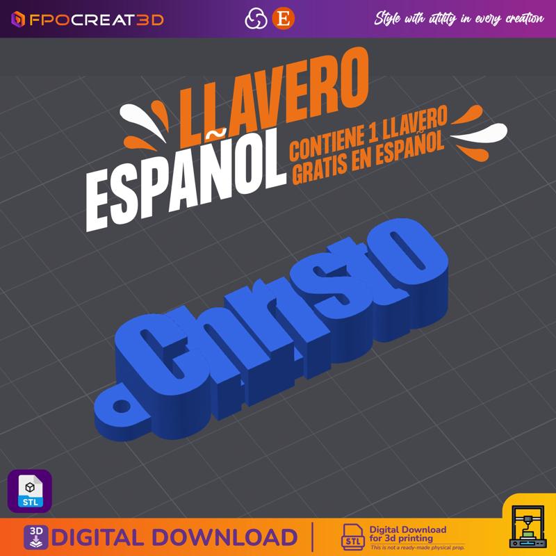 LLAVERO CHRISTO NOMBRE