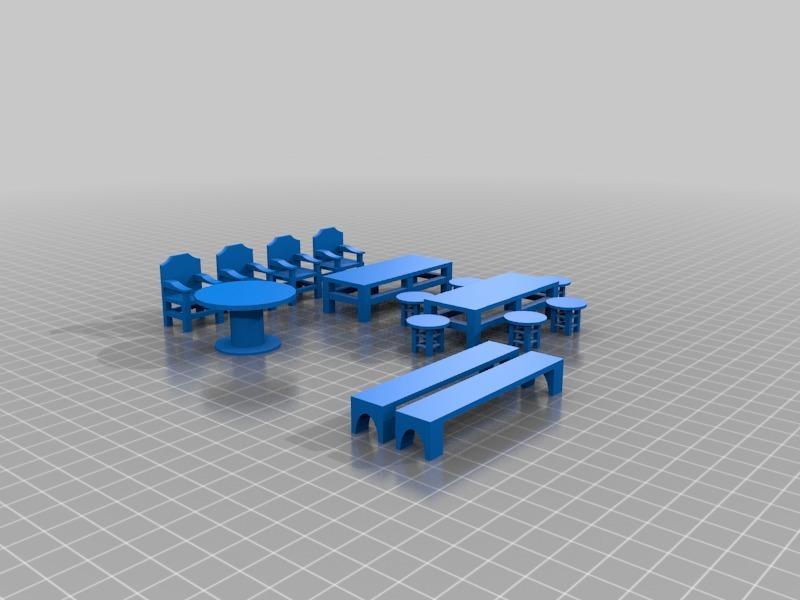 Tavern tables and chairs