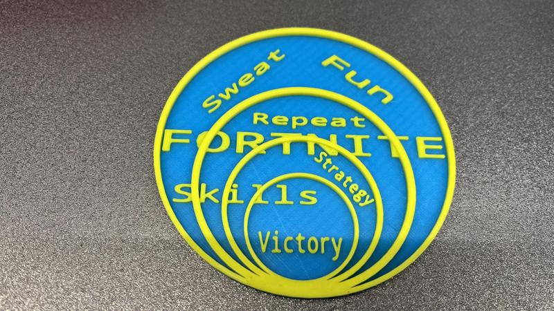 Fortnite Coaster Rings - 2 Color Print
