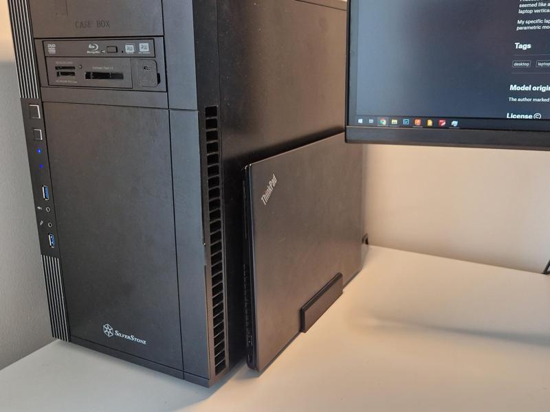 Vertical laptop stand