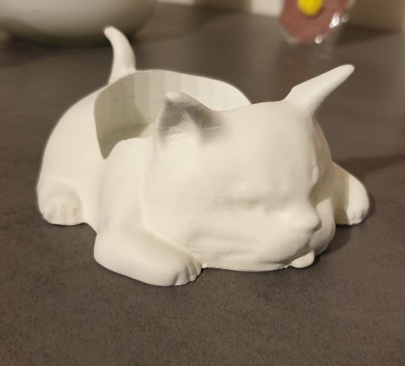 chat mignon porte-bougie