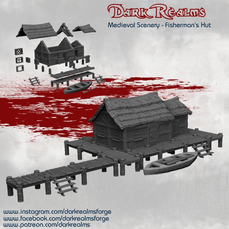 Dark Realms Medieval Scenery - Fisherman's Hut