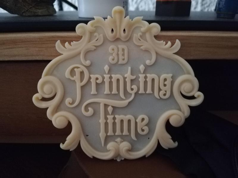 3D printing time plaque